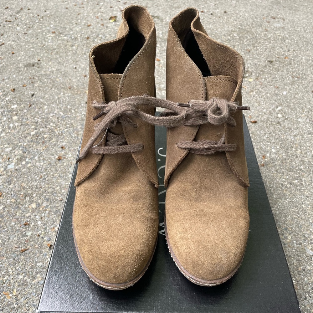 J. Crew MacAlister Wedge Boot in Nut